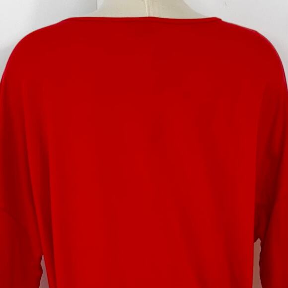 Tommy Bahama Side-Tie Pullover Shift Mini Dress V-Neck Orange Red XL - Picture 8 of 11